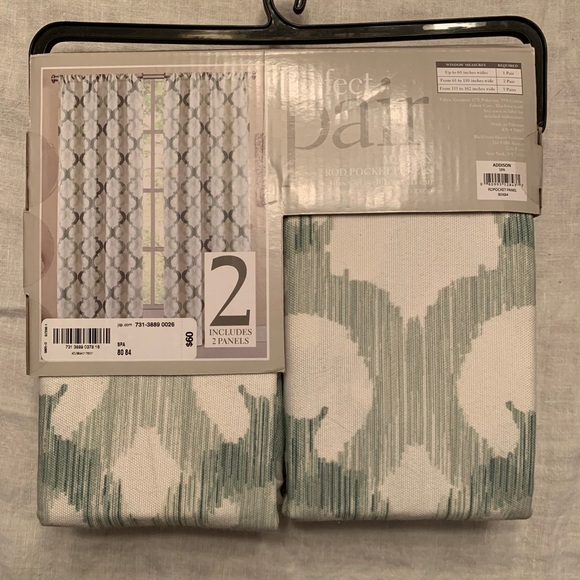 Curtains: Addison 2 Rod Pocket Panels - Picture 3 of 4